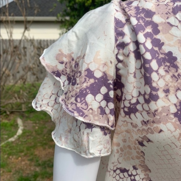 💋NWT Vintage Havana Flutter Sleeve Pull Over Ruffle Crop Top - Picture 11 of 16